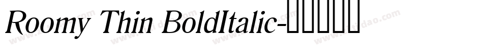 Roomy Thin BoldItalic字体转换